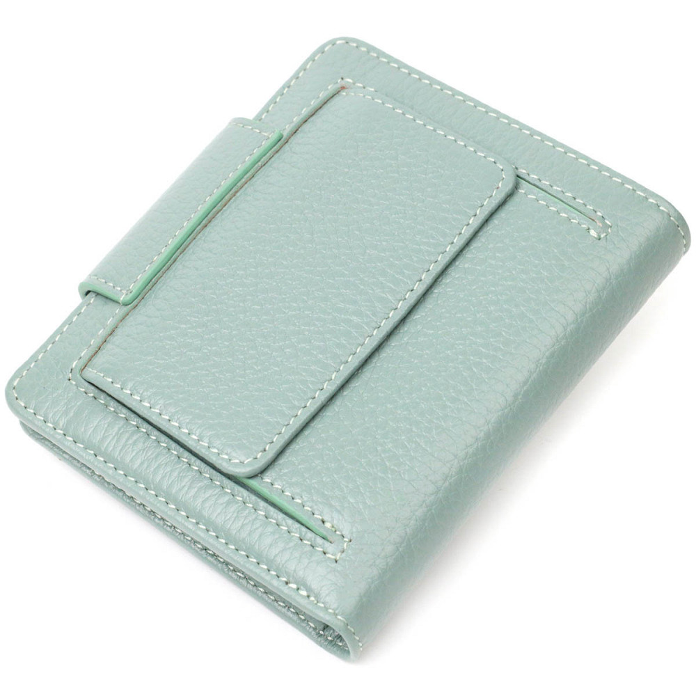 Стильний жіночий гаманець із натуральної шкіри Сіро-зелений (Tony Bellucci) Київ - фото 6