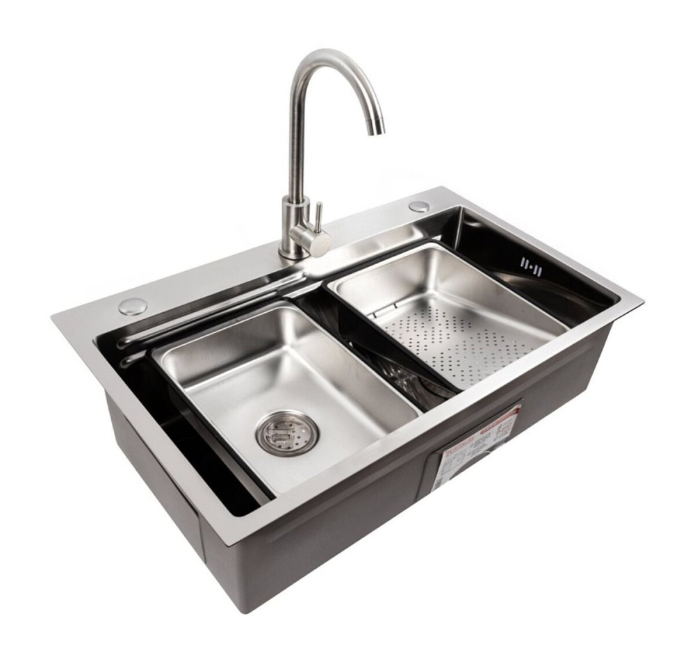 VALESO Кухонна мийка Valeso Handmade CM 75*46B Workstation з нержавіючої сталі Коломия - фото 19