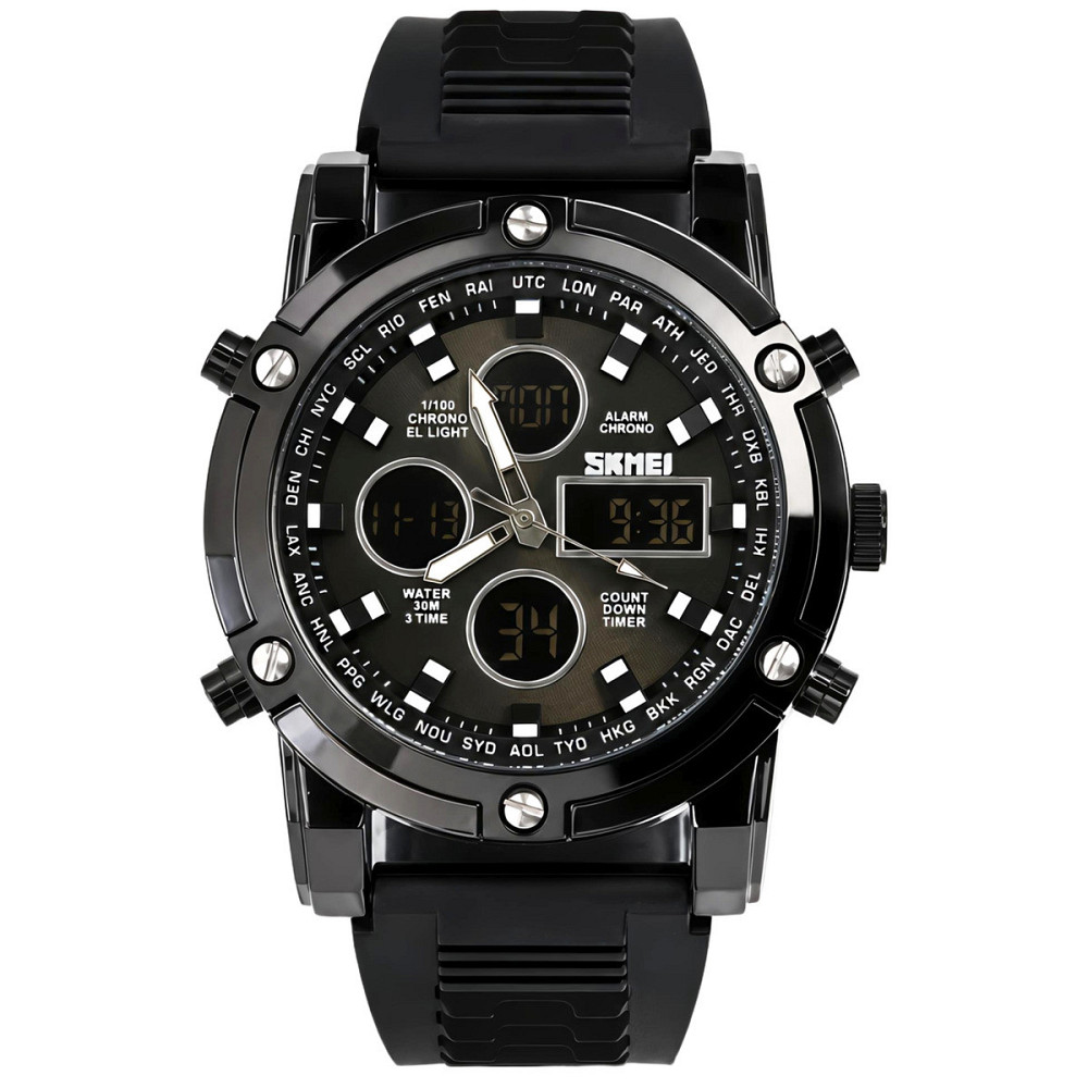 Часы мужские тактические Skmei Molot Sport Black (2 ремешка) Киев - изображение 9