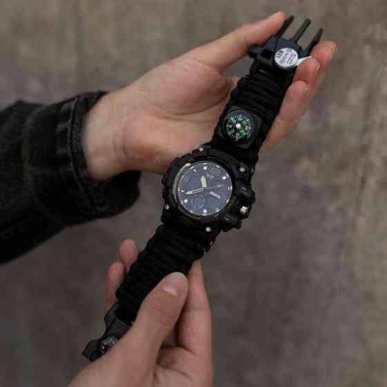 Чоловічий наручний годинник Besta Life Pro з компасом (Чорний) Київ