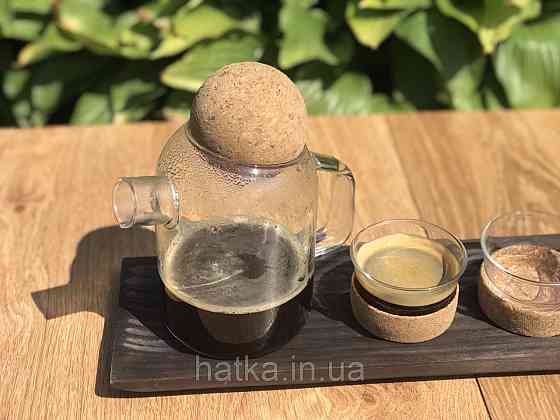 Набір чашок для кави Olens "Button" 4 шт 75 мл скляна чашка з корковою вставкою Київ