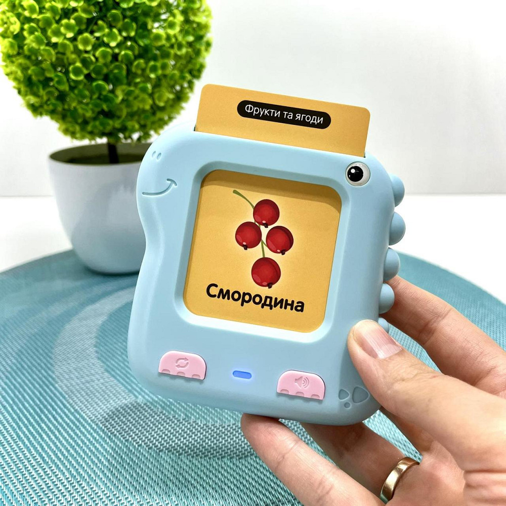 Гра-картридер навчальна Limo Toy Динозаврик Словознайка 117 карток укр мова Синій (SK 0063 ABC) Чернігів - фото 6