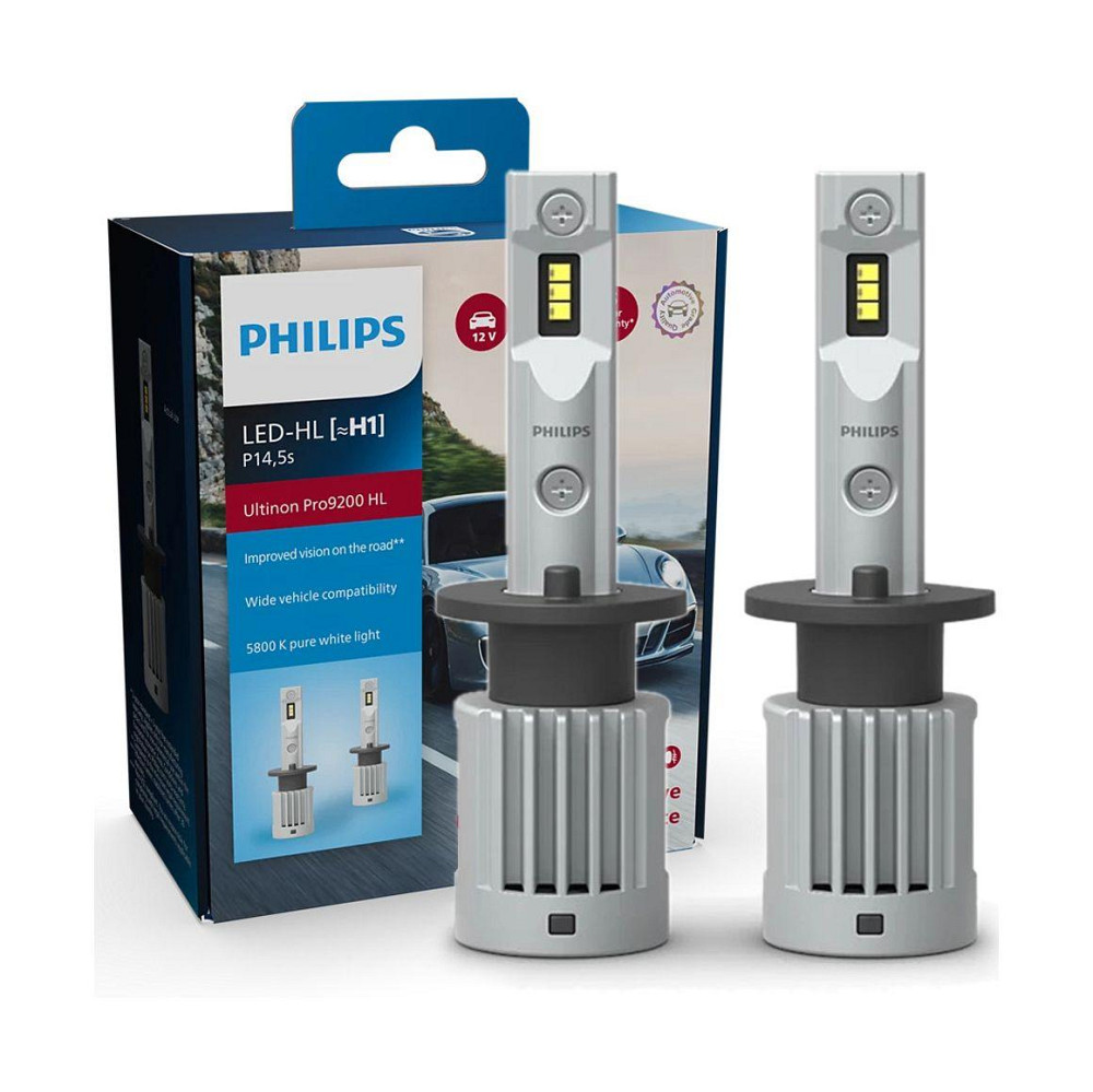 Комплект світлодіодних ламп PHILIPS H1 (P14,5s) 11258U92X2 LED Ultinon Pro9200 +400% 12/24V Харків - фото 1