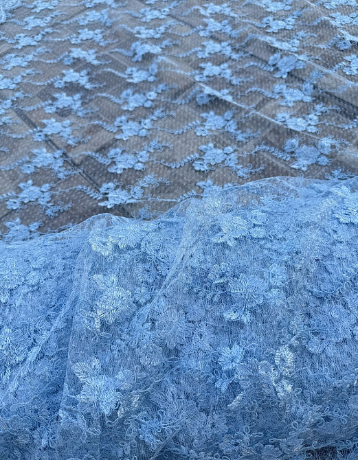 Тканина/опт/тюль блакитна — від 3 м. 110грн/м Київ - фото 8