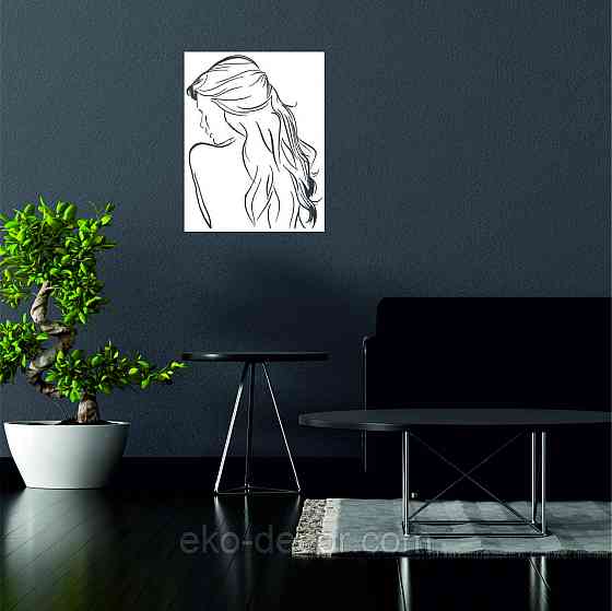 Декоративное настенное Панно «Девушка» Декор на стену 110*85 см, Белый Киев