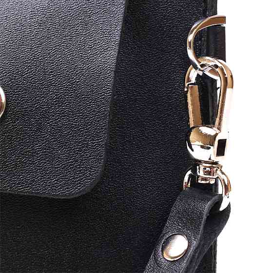 Кожаная тревел-косметичка Shvigel 16420 унисекс Черный Киев