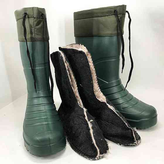 Сапоги резиновые мужчины 43р 28, 5см, Сапоги резиновые мужские комфортные Теплые олива QE-16 Ивано-Франковск