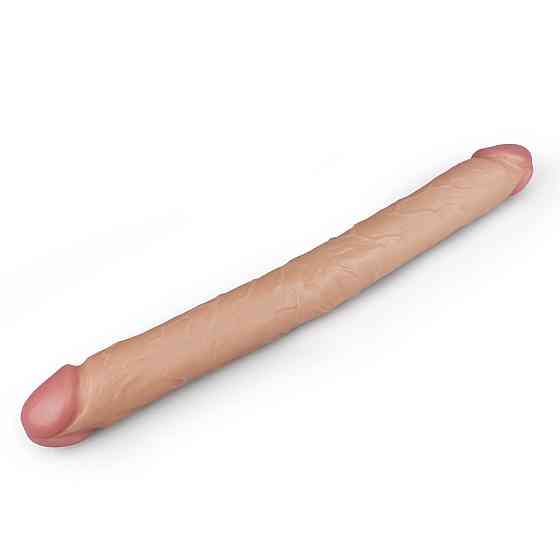 Двухсторонний фаллоимитатор - King-Sized Realistic Slim Ultra Double Dildo 17