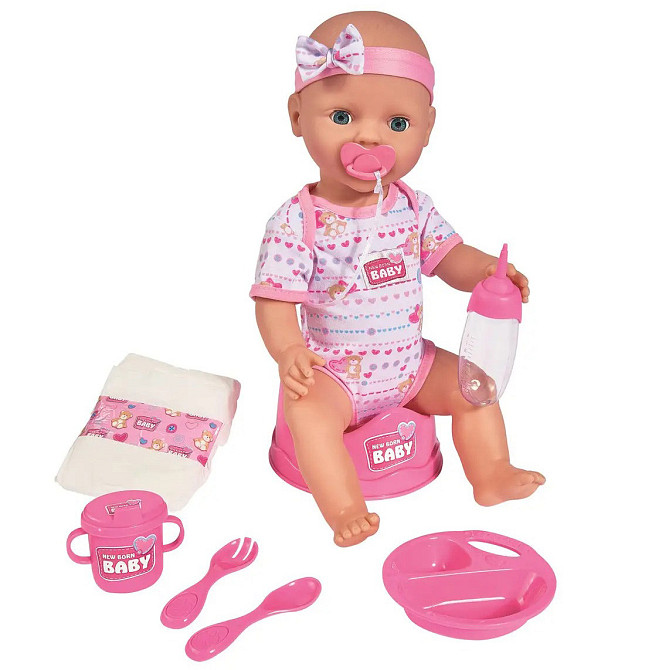 Пупс лялька Simba NBB Догляд за малюком з аксесуарами 43 см 3+ (5039005) Київ - фото 1