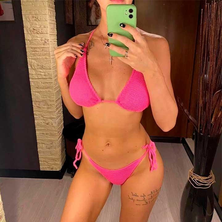 Купальник жатка на зав'язках M-L білий Вінниця - фото 6