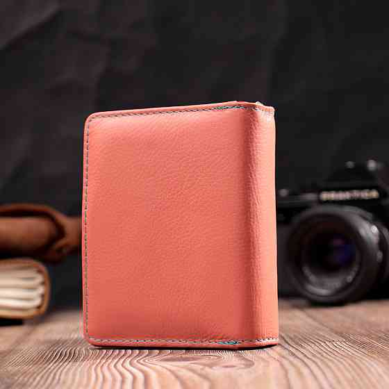 Кожаный женский вертикальный кошелек небольшого размера ST Leather 19438 Оранжевый Киев