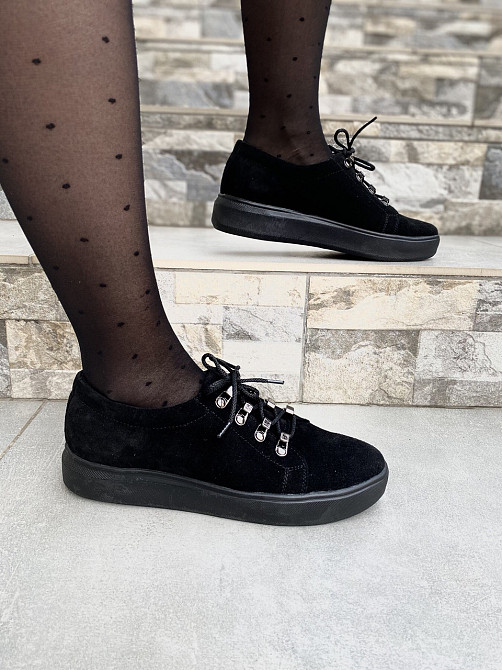 Injers Сліпони жіночі INJERS 195 чорні (весна-осінь, замша натуральна) (1305) 37р.38р. 38 Коломыя - изображение 1