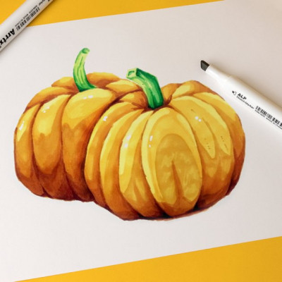 Художественный маркер Arrtx Спиртовые Alp ASM-02YL 40 цветов Желтый тон кожи кожи (LC302185) Винница - изображение 9