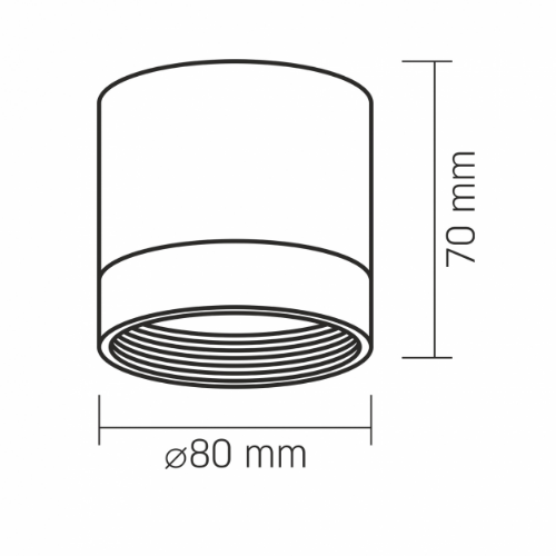 LED Світильник під лампу GX53 накладний чорний VL-SPF25A-B Videx Житомир - фото 4