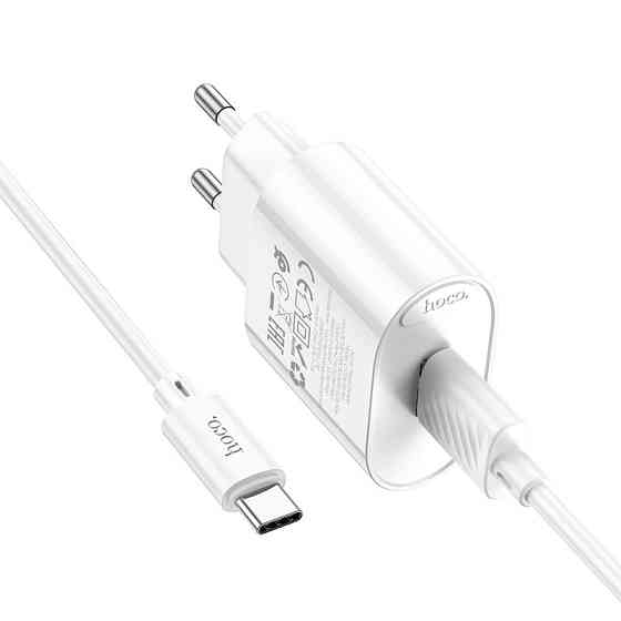 Сетевое зарядное устройство с кабелем HOCO C109A(10.5W) Fighter single port charger set(Type-C) White Одесса