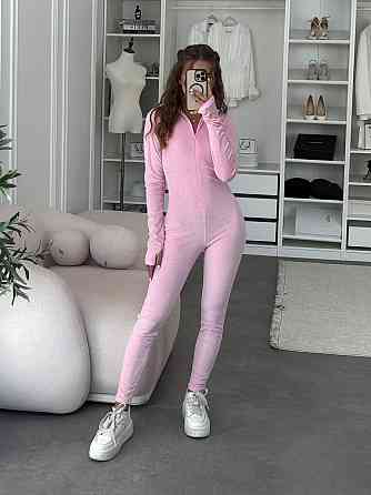 Женский облегающий комбинезон из турецкого велюра Барби, 44/46 Одесса