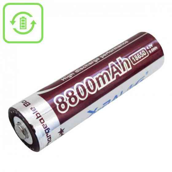 Літієвий акумулятор 18650 X-Balog 8800mAh 4.2V Li-ion літієва акумуляторна батарейка для ліхтариків VB-23 Київ