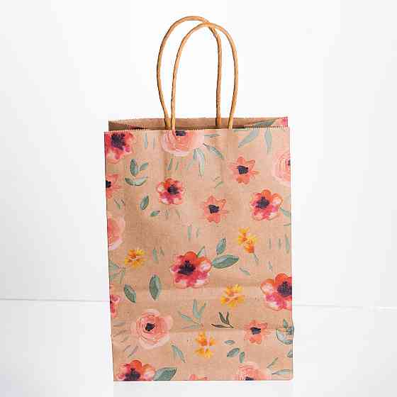 Набір подарункових крафтових пакетів з паперу 12 (шт.) гарні пакети для подарунків 15×8×21 (см) HP-10359-6R Коломия