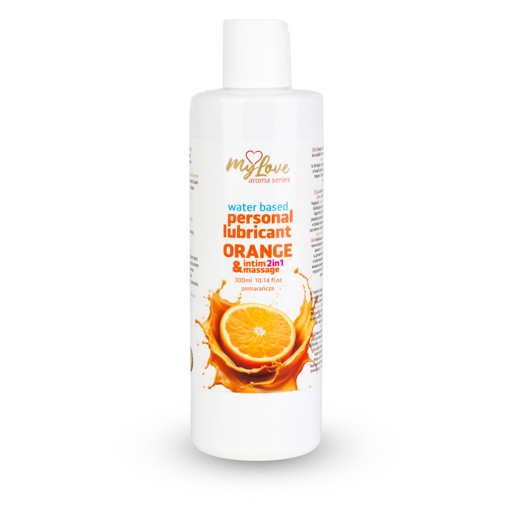 Водный лубрикант 2в1 для интимной близости и массажа MyLove Aroma Series Orange (Апельсин), 300 мл Sex Aura Киев - изображение 2