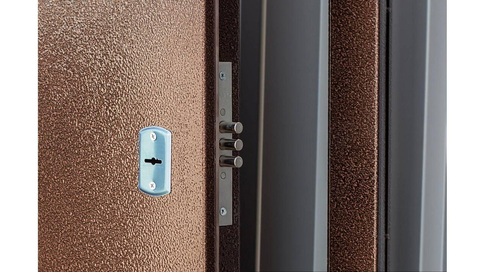 Двері вхідні Наші двері ОПТІМА Б-308 Мідь антик / ПВХ Дуб темний 960х1900 мм Київ - фото 6