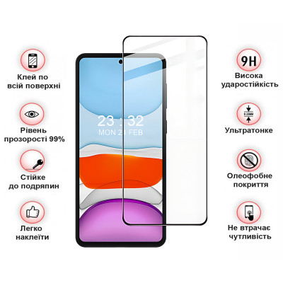 Стекло защитное BeCover Oppo A60 Black (711666) Винница - изображение 3