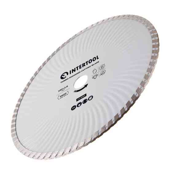 Диск відрізний алмазний Turbo, 230 мм, 16-18%, 6600 об/хв INTERTOOL CT-2005 Київ