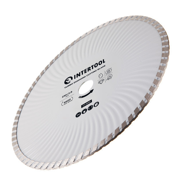Диск відрізний алмазний Turbo, 230 мм, 16-18%, 6600 об/хв INTERTOOL CT-2005 Київ - фото 3