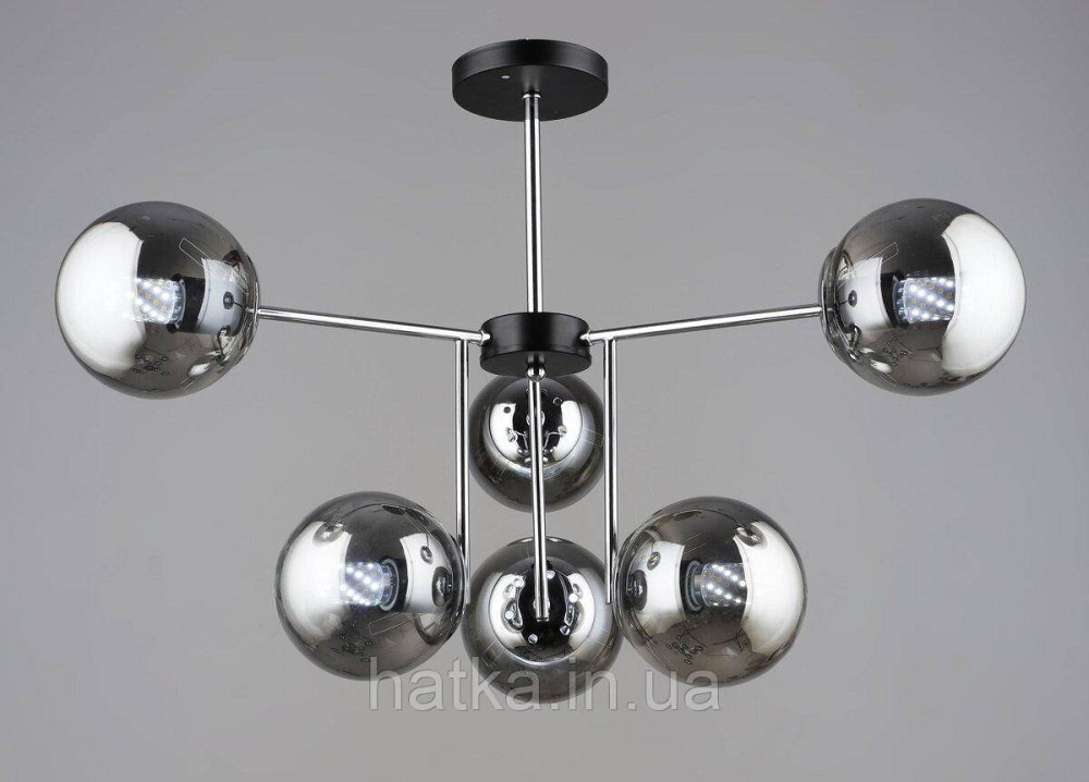 Люстра K2307/6 Черный + Хром Киев - изображение 1