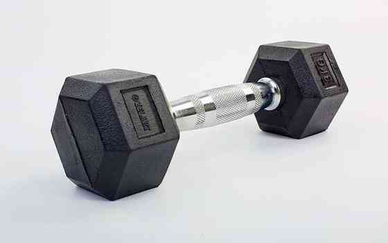 Гантель 3 кг цельная шестигранная гексагональная Zelart Киев