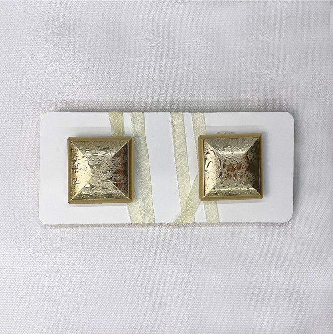 Магниты для штор и гардин Квадрат двусторонние набор 2 шт Золотистый (81-140) Киев - изображение 6