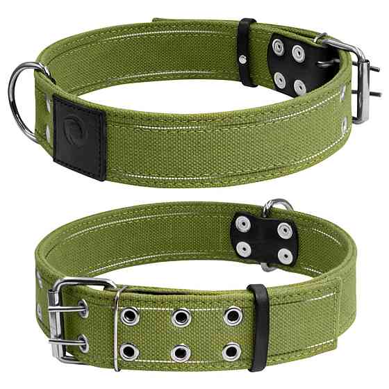 Ошейник для собак хлопчатобумажная тесьма CoLLaR Брезент двойной (ширина 45мм, длина 56-71см) Киев