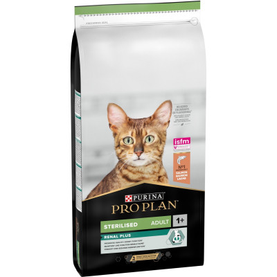 Сухой корм для кошек Purina Pro Plan Sterilised Adult 1+ Renal Plus Для взрослых стерилизованных С лососем 14 кг (7613287887597) Винница - изображение 2