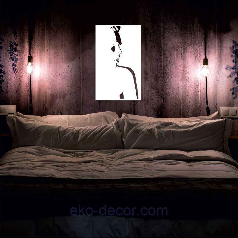 Декоративное настенное Панно «Девушка» Декор на стену 50*30 см, Белый Киев - изображение 7