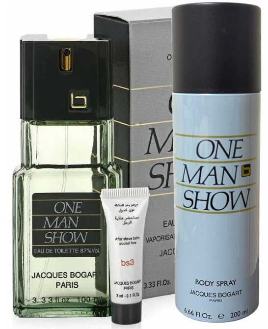 Набір для чоловіків One Man Show Bogart (Туалетна вода 100 мл бальзам після гоління 3 мл Дезодорант 200 мл) Запоріжжя - фото 3