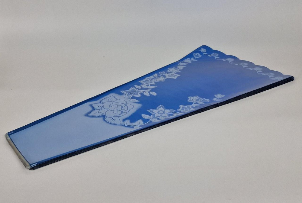 Конусне паковання під квіти h80/14низ/38верх метал синій (100 шт.) візерунок144 (8) (100 шт.) Харків - фото 1