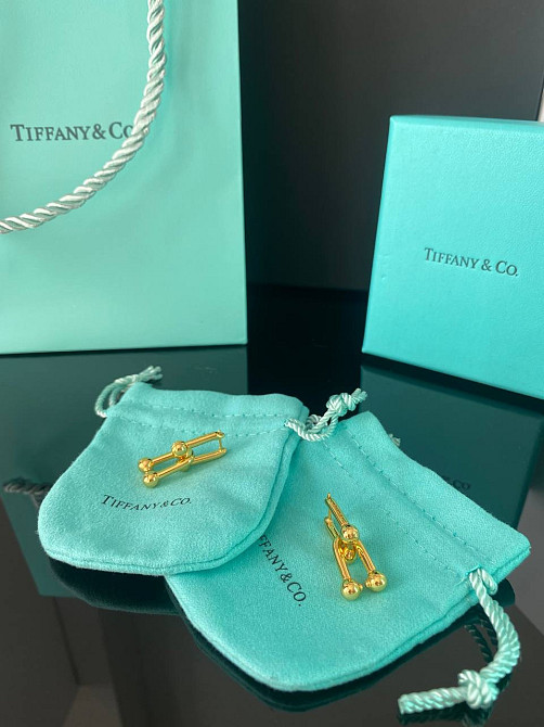 Тиффани серьги Hardwear / Tiffany серьги напыление золото / упакованы в мешочек Одесса - изображение 1