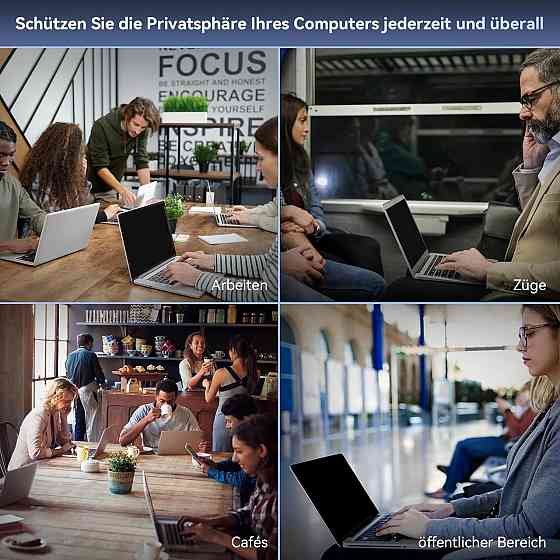 Екран конфіденційності 14" 16:10 чорний Protescreen 001 захисний фільтр для ноутбука anti-blue anti-glare знімний Київ