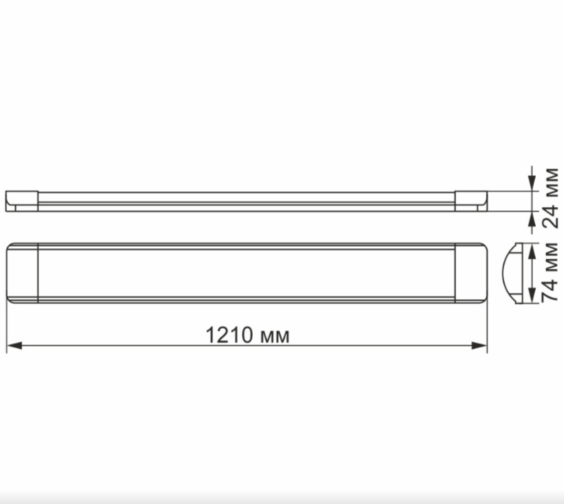 LED Світильник лінійний 36W 1,2м 4100К 220V VL-BN-36124 Videx Житомир - фото 4