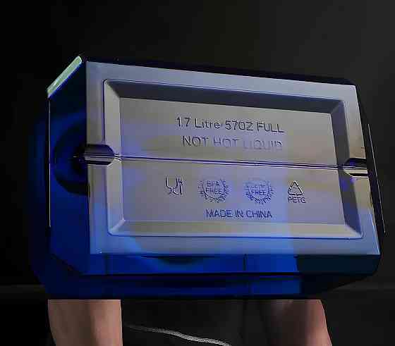 Пляшка для води RESTEQ у формі Молота Тора Mjolnir об’ємом 1.7 літра синього кольору — спортивна пляшка Marvel для фітнесу, Київ