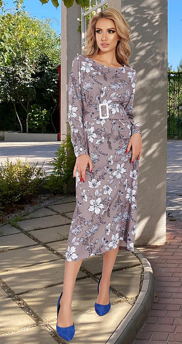 Стильне плаття з поясом (44) Київ - фото 1