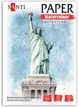Набір паперу для акварелі "SANTI" 130511  "City", А4, "Paper Watercolor Collection", 18 арк, 200г/м2, шт Київ