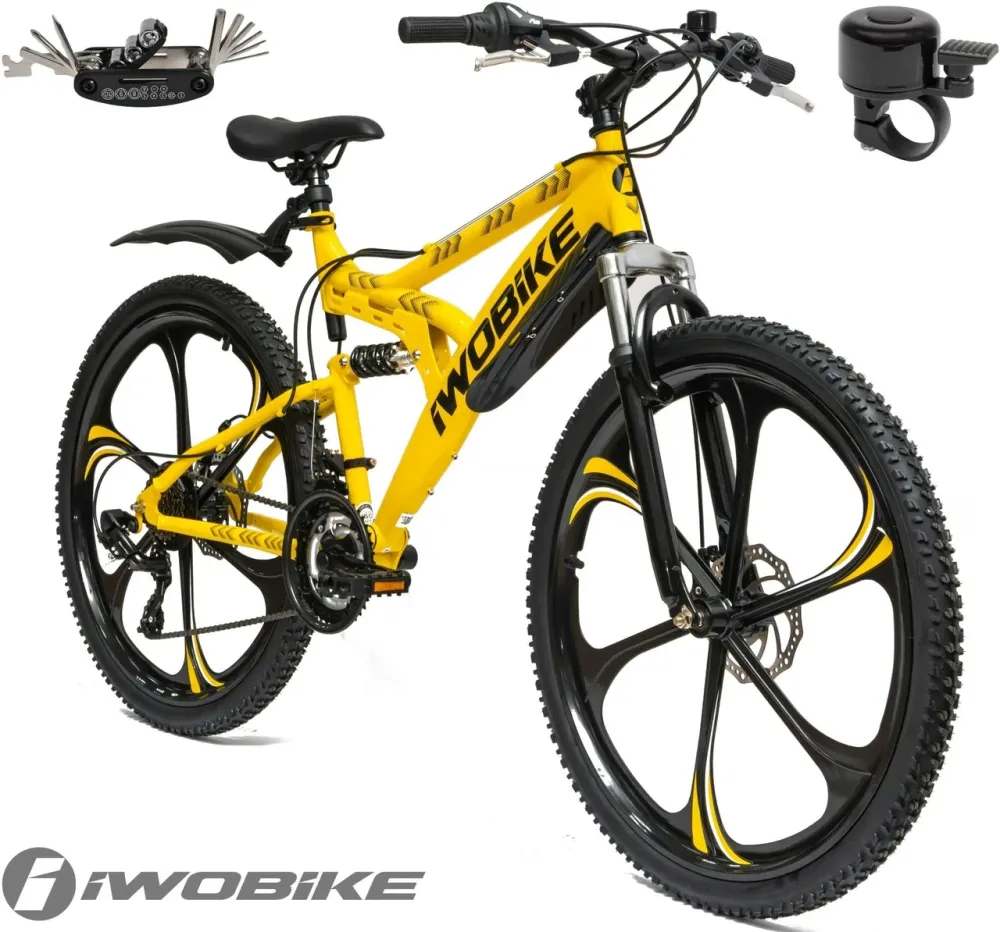 Велосипед Rower Męski Damski Górski Koła 26 MTB Shimano IWOBIKE 2025 Full Amortyzacja Київ - фото 1