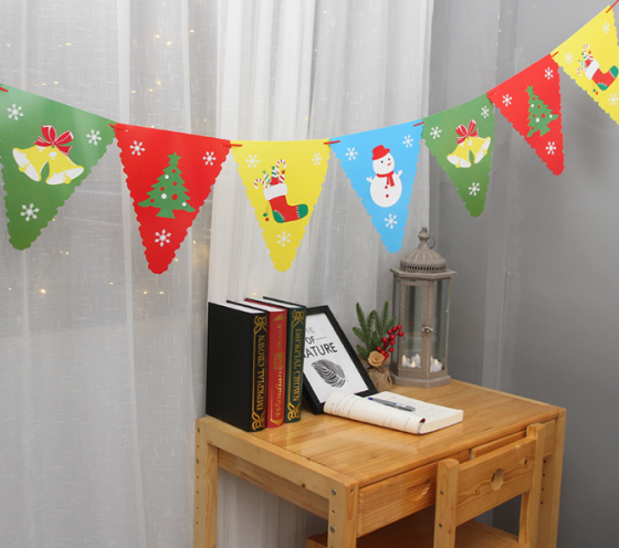 Новогодняя гирлянда Треугольники 280 см разноцветный Киев