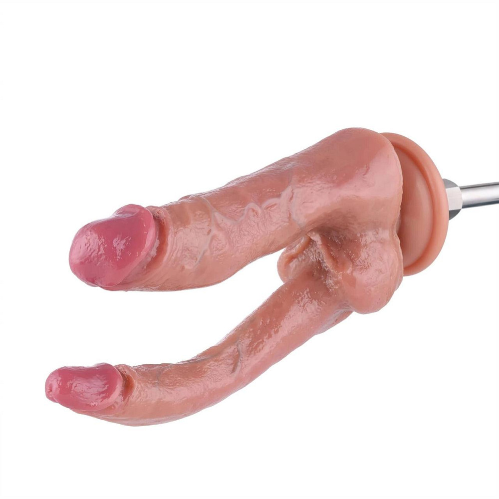 Подвійний фалоімітатор для секс-машин Hismith Double Penetrator, 9.25″, KlicLok та присоска Sex Aura Київ - фото 10