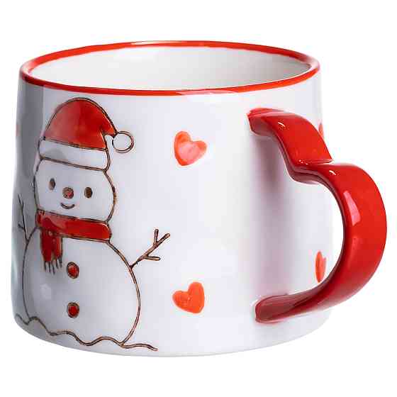 Новорічна порцелянова чашка Сніговик 350 (мл) Yiwu FM-CS-55A Коломия