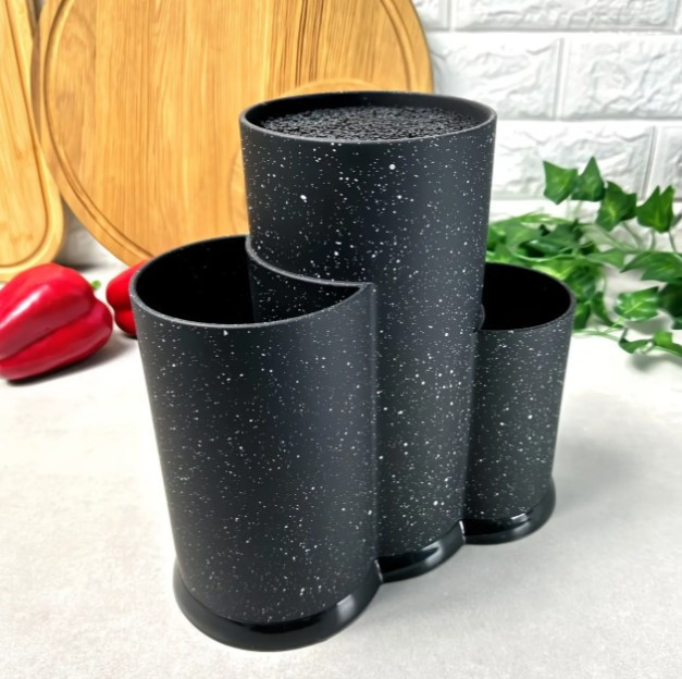 Подставка для ножей UNIQUE UN-1854 универсальная, пластиковый корпус, стильный дизайн, удобное хранение Одесса - изображение 1