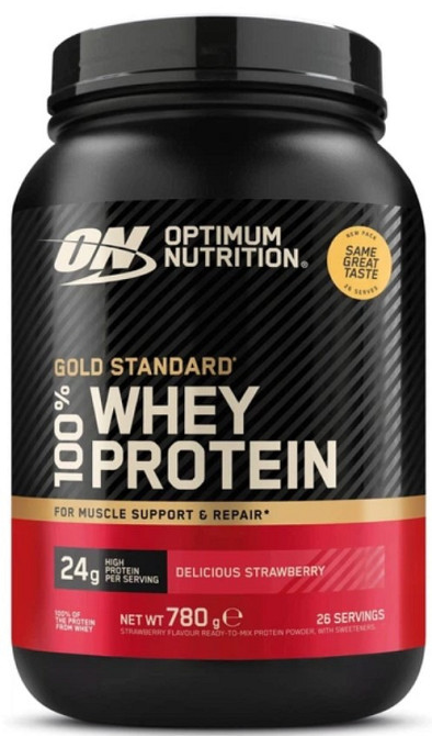 Сироватковий протеїн Gold Standard 100% Whey 780 г смачний полуниця Київ - фото 1