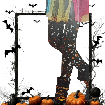 Дитячі колготки с принтом Хелловін 40 den 146-152 на 10-12 років чорний Київ