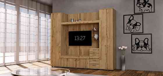 Стенка в гостиную под ТВ Exo-1, Дуб Аппалачи, 2160х420х1850 Львов