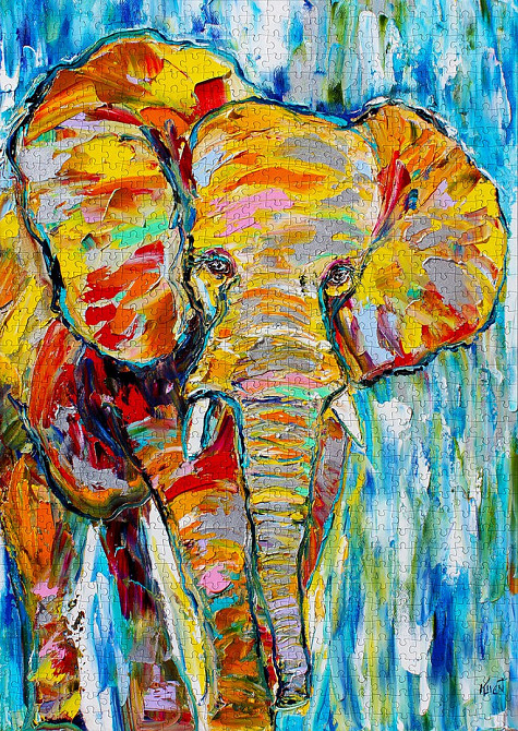 Пазл Різнокольоровий слон - Colorful Elefant (Enjoy-1413) Київ - фото 5